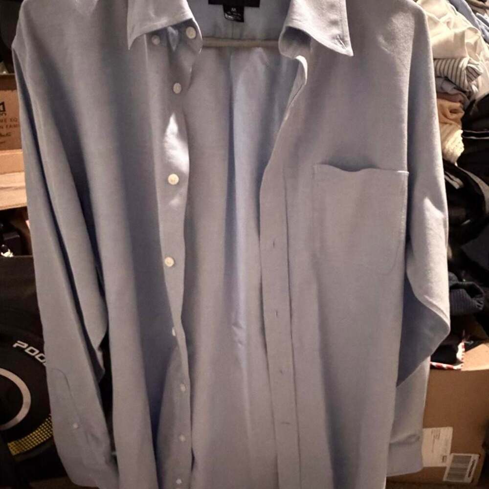 Lands' End Supima Cotton Oxford Shirt Light Blue